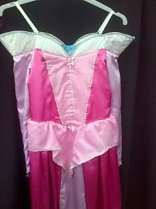 Kids Costumes to Hire - Reversible dress - Cerise & blue